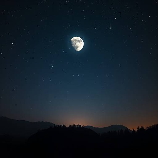 Scene from the music video 'Midnight Bloom' featuring artist Luna Skye under a starlit sky